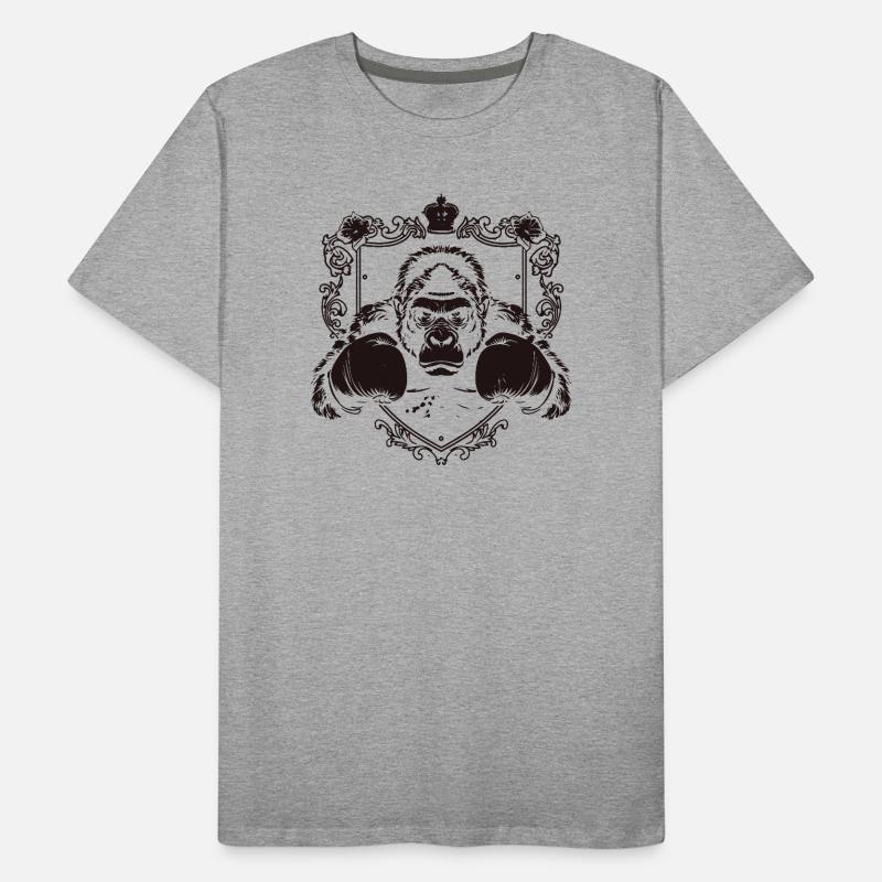 Gorille avec pose de combat T-shirt bio Premium Homme