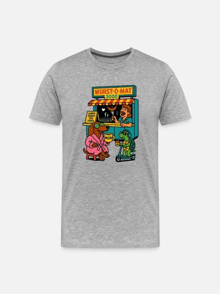 Dachshund Snack Moin - Men's Premium Organic T-Shirt - heather grey