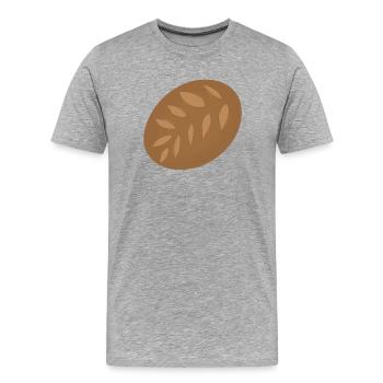 Pain au levain - T-shirt bio Premium Homme - gris chiné - Devant - Damien (186cm)