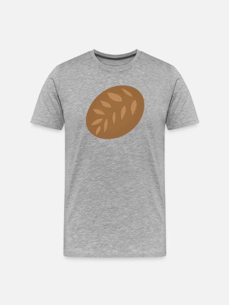 Sourdough Bread Loaf - Men's Premium Organic T-Shirt - heather grey