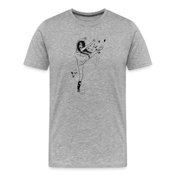 Fairy Queen - Men's Premium Organic T-Shirt - heather grey - Front - Damien (186cm)