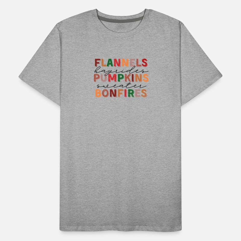 🍂 Flannels, Pumpkins & Bonfires – Fall Vibes  Männer Premium Bio T-Shirt