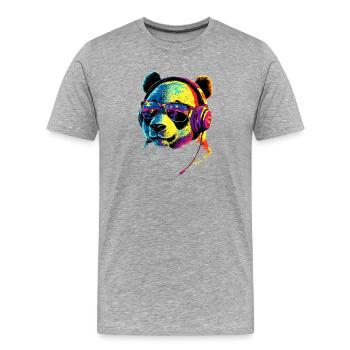 Panda Ours Pandas Géants Panda Géant Mignon Panda Ours Panda - T-shirt bio Premium Homme - gris chiné - Devant - Damien (186cm)