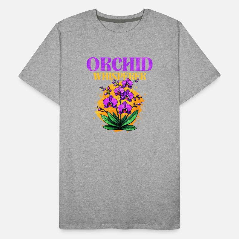 Conception de murmure d'orchidée T-shirt bio Premium Homme