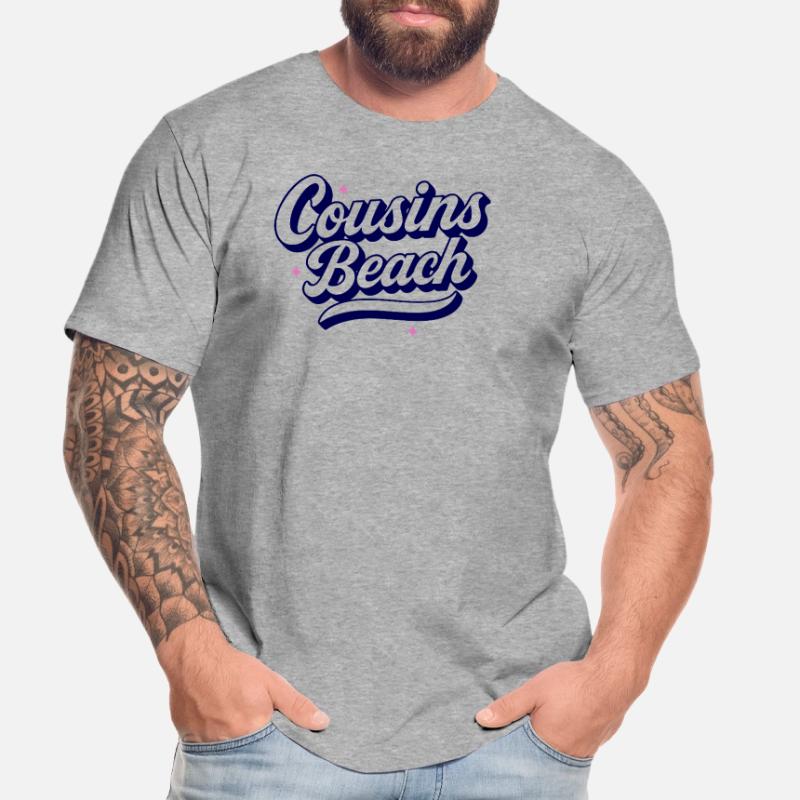 Cousins Beach - Conception de script rétro T-shirt bio Premium Homme