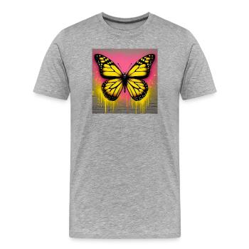 papillon - T-shirt bio Premium Homme - gris chiné - Devant - Damien (186cm)