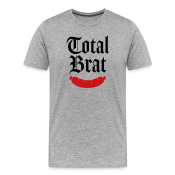 Totale Göre - Männer Premium Bio T-Shirt - Grau meliert - Vorne - Damien (186cm)
