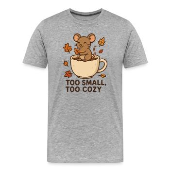 Rituel de la souris câline en automne - T-shirt bio Premium Homme - gris chiné - Devant - Damien (186cm)