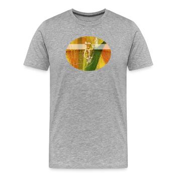 Psycho - Men's Premium Organic T-Shirt - heather grey - Front - Damien (186cm)