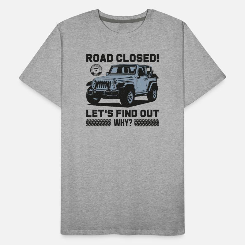 Conception Jeep sur route fermée T-shirt bio Premium Homme