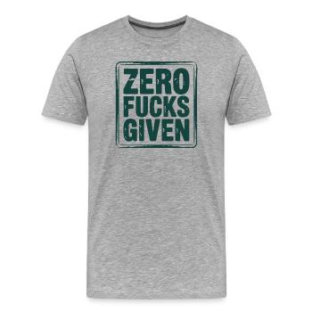 Relaxed rebellious statement design - Men's Premium Organic T-Shirt - heather grey - Front - Damien (186cm)