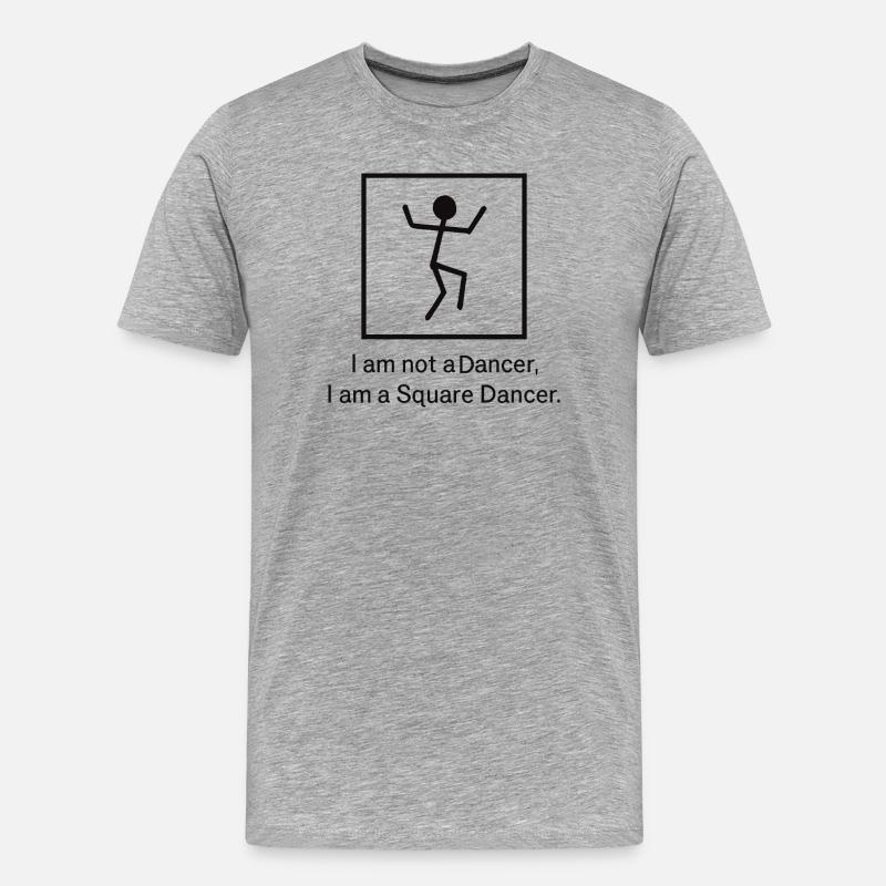 Ich bin ein Square Dancer - Männer Premium Bio T-Shirt - Grau meliert
