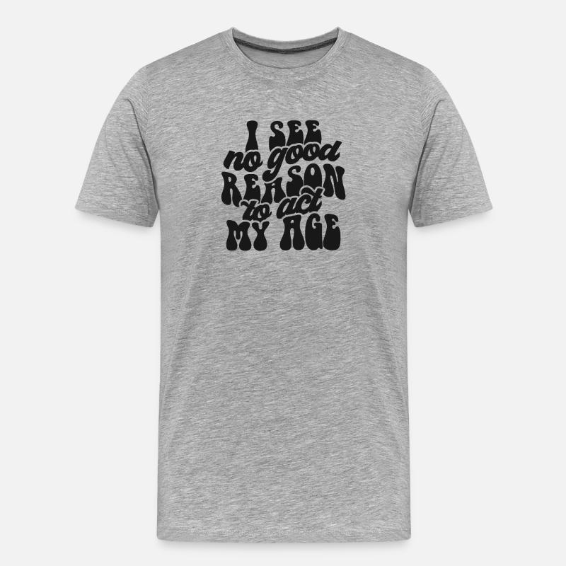 Druckdesign mit Selbstakzeptanz-Botschaft - Männer Premium Bio T-Shirt - Grau meliert