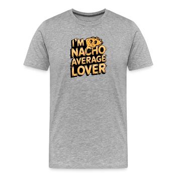 Dicton pour les amateurs de nachos - T-shirt bio Premium Homme - gris chiné - Devant - Damien (186cm)