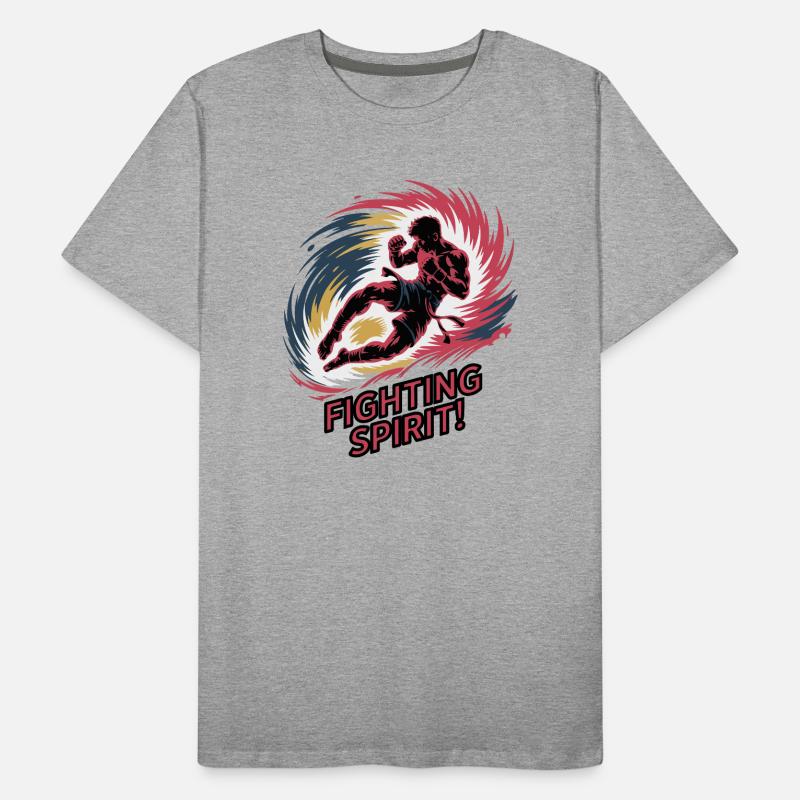 Dynamisches Kampfsport-Kampfgeist-Design Männer Premium Bio T-Shirt