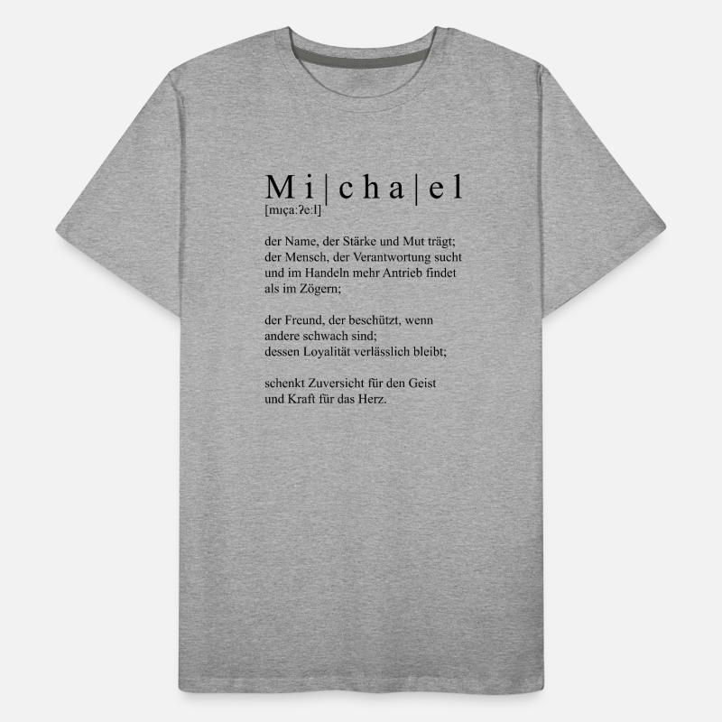 Nom : abstrait, typographique, noir, Michael T-shirt bio Premium Homme