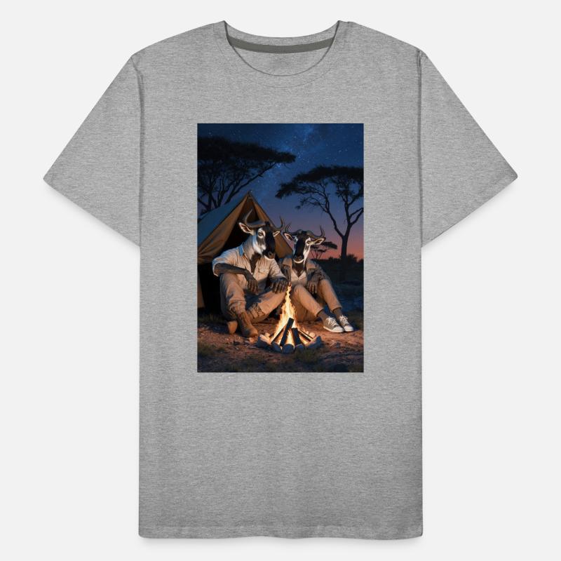 Wildebeest Humanoid Pair Men's Premium Organic T-Shirt