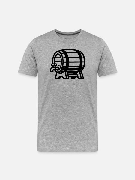 Beer Barrel Symbol Brewery - Men's Premium Organic T-Shirt - heather grey