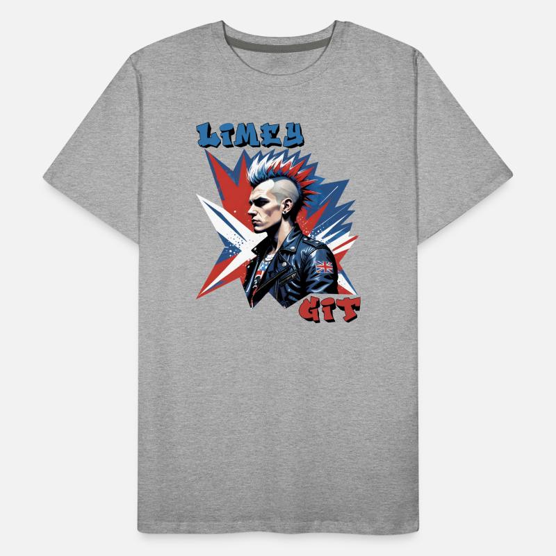 Limey Git British Punk Style Graphique T-shirt bio Premium Homme