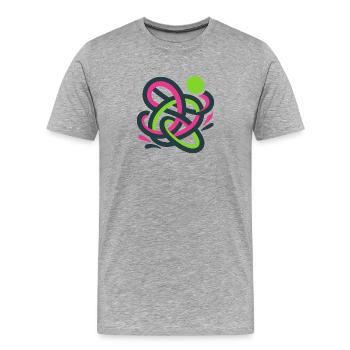 Abstract colorful ball - Men's Premium Organic T-Shirt - heather grey - Front - Damien (186cm)