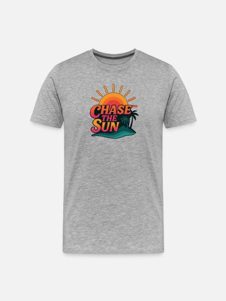 Tropical Sun - Men's Premium Organic T-Shirt - heather grey