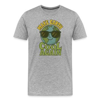 Rafraîchir la Terre à nouveau - T-shirt bio Premium Homme - gris chiné - Devant - Damien (186cm)