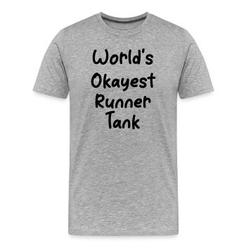 Abstract play of colors on dark background - Men's Premium Organic T-Shirt - heather grey - Front - Damien (186cm)