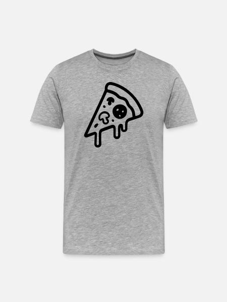 Pizza Slice Icon - Men's Premium Organic T-Shirt - heather grey