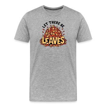 Autumn leaves Autumn leaves Autumn leaves Autumn leaves - Men's Premium Organic T-Shirt - heather grey - Front - Damien (186cm)