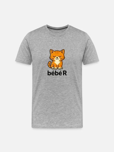 Bébé R - T-shirt bio Premium Homme - gris chiné