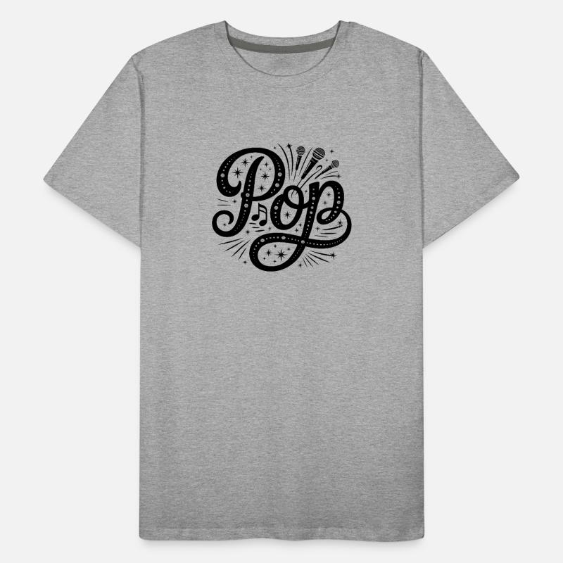 Pop - Logo de musique cool T-shirt bio Premium Homme