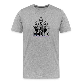 404 Costume Not Found - Men's Premium Organic T-Shirt - heather grey - Front - Damien (186cm)