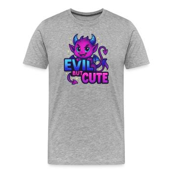 Mauvais? Seulement avec un astérisque. – Démon magique - T-shirt bio Premium Homme - gris chiné - Devant - Damien (186cm)