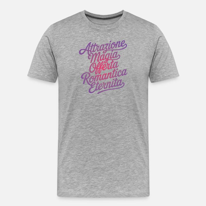 Romantisches Design mit magischer Wirkung - Männer Premium Bio T-Shirt - Grau meliert
