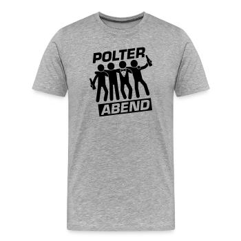 Polterabend Crew Polterhochzeit - Männer Premium Bio T-Shirt - Grau meliert - Vorne - Damien (186cm)