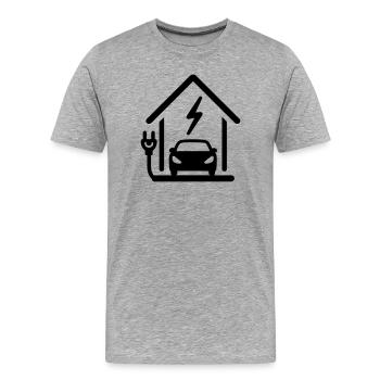 Electric mobility charging station - Men's Premium Organic T-Shirt - heather grey - Front - Damien (186cm)