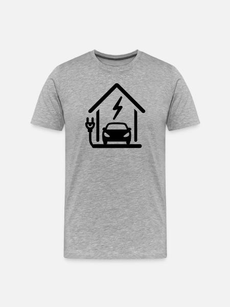 Electric mobility charging station - Men's Premium Organic T-Shirt - heather grey