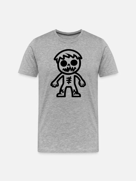 zombie_comic - T-shirt bio Premium Homme - gris chiné
