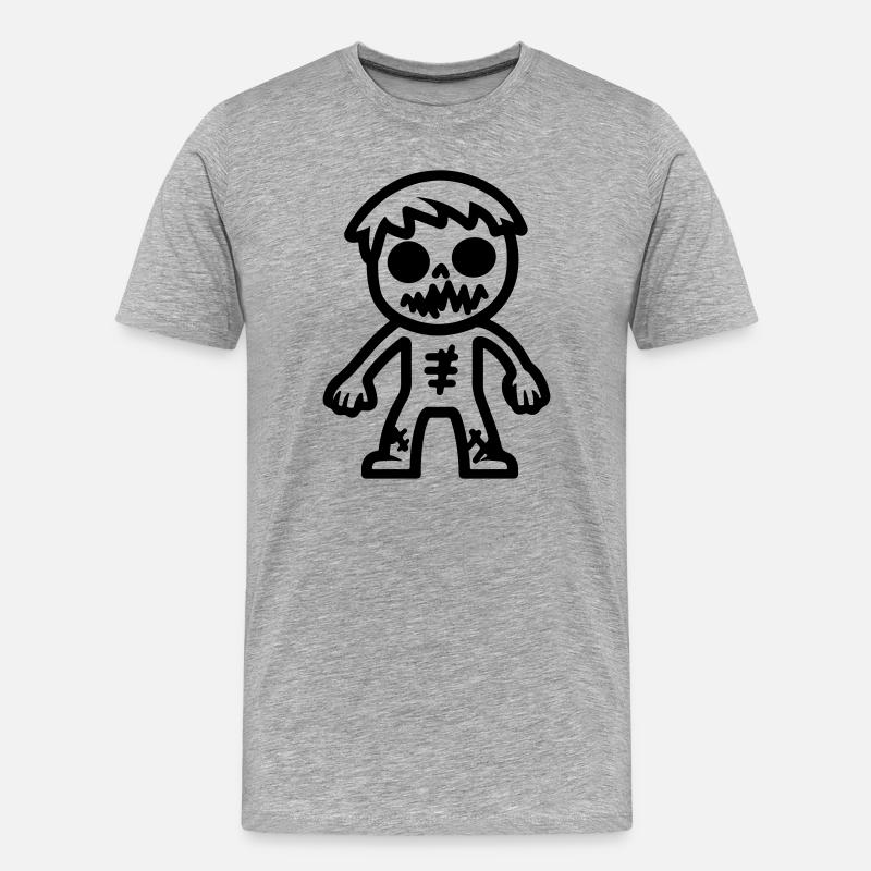 zombie_comic - Männer Premium Bio T-Shirt - Grau meliert