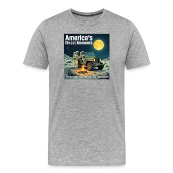 Les meilleurs moments de l’Amérique - T-shirt bio Premium Homme - gris chiné - Devant - Damien (186cm)