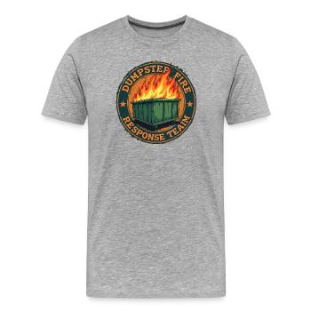 Dumpster Fire - Response Team - Men's Premium Organic T-Shirt - heather grey - Front - Damien (186cm)