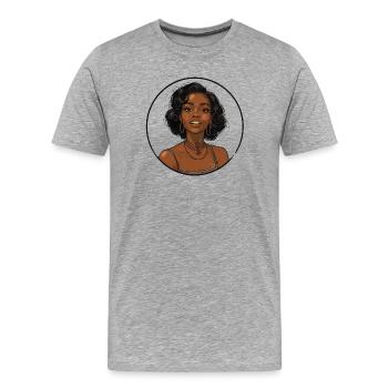 Elegante Stilikone - Männer Premium Bio T-Shirt - Grau meliert - Vorne - Damien (186cm)