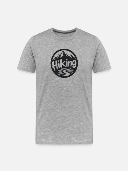 Adventurous mountain hiker eye-catcher - Men's Premium Organic T-Shirt - heather grey
