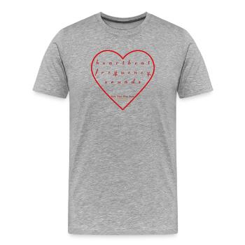 Battement de cœur Onde sonore Illustration - T-shirt bio Premium Homme - gris chiné - Devant - Damien (186cm)