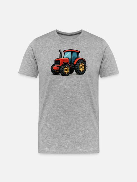Tractor Comic - Men's Premium Organic T-Shirt - heather grey