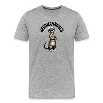 Gastronomy Gastro Chef Outfit Herdmännchen Lustig - Men's Premium Organic T-Shirt - heather grey - Front - Damien (186cm)
