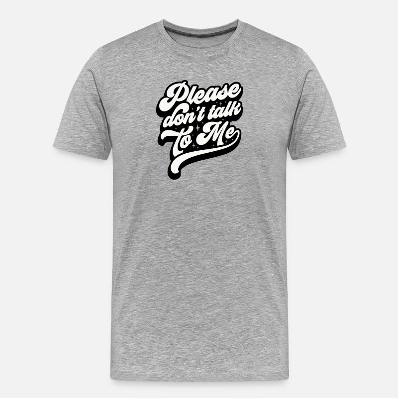 Message expressif dans un style moderne - T-shirt bio Premium Homme - gris chiné