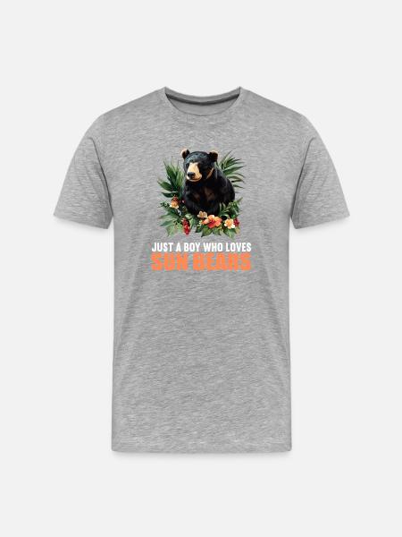 Sun Bear Malay Bear - Men's Premium Organic T-Shirt - heather grey