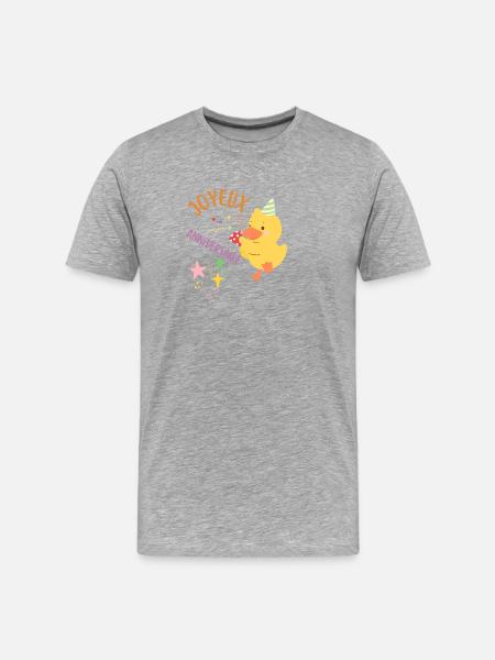 Happy birthday - Men's Premium Organic T-Shirt - heather grey