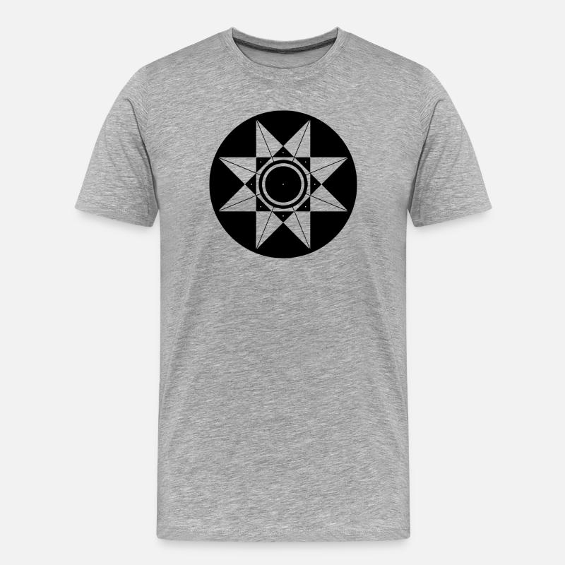Schema des Himmelssterns - Männer Premium Bio T-Shirt - Grau meliert